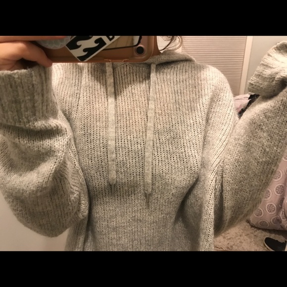 H&M Sweaters - Oversized H&M Gray Knit Sweater hoodie